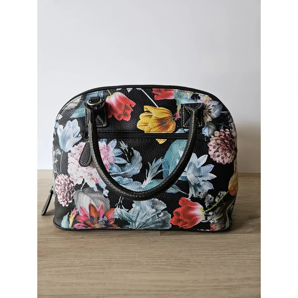 Stone Mountain Dana Satchel Dark‎ Romantic Floral Boho Chic Purse